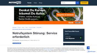 
                            5. Notrufsystem Störung: Service erforderlich - Start F... - Motor-Talk