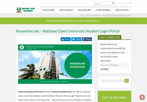 
                            10. Nouonline.net – National Open University Student Login Portal