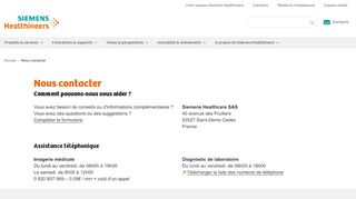 
                            9. Nous contacter - Siemens Healthineers France - Siemens Healthcare