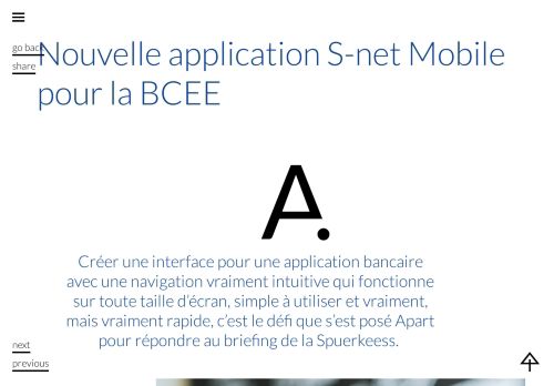 
                            8. Nouvelle application S-net Mobile pour la BCEE - Apart