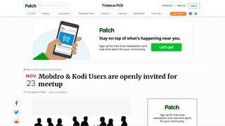 
                            7. Nov 23 | Mobdro & Kodi Users are openly invited for meetup | Tribeca ...