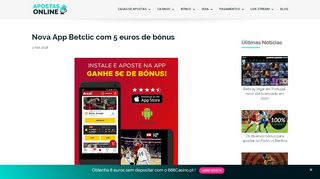 
                            8. Nova App Betclic com 5 euros de bónus - Apostas Online