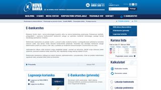 
                            3. Nova Banka, E-bankarstvo