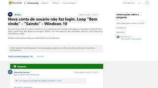 
                            8. Nova conta de usuário não faz login. Loop 