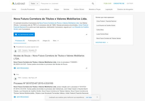 
                            13. Nova Futura Corretora de Titulos e Valores Mobiliarios Ltda. - JusBrasil