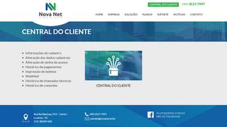 
                            4. Nova Net - central do cliente