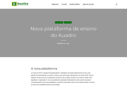 
                            3. Nova plataforma de ensino do Kuadro | Blog do Kuadro