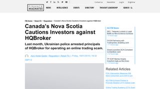 
                            5. Nova Scotia Cautions Investors against HQBroker | Finance Magnates