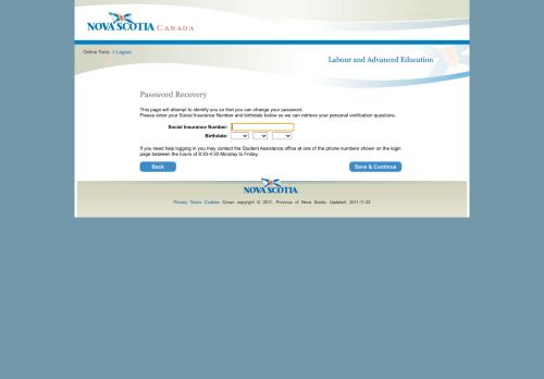 
                            4. Nova Scotia Student Assistance Account - Government of Nova Scotia