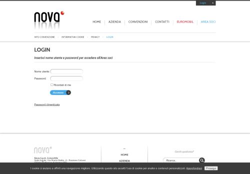 
                            4. NOVA Spa Consortile - Login