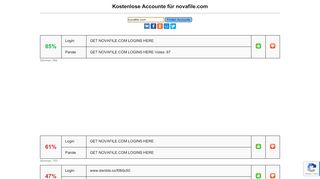 
                            3. Novafile.com - kostenlose Accounte, Parolen und Logine