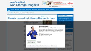 
                            13. Novastor nun auch mit »Managed Backup Services« - speicherguide.de