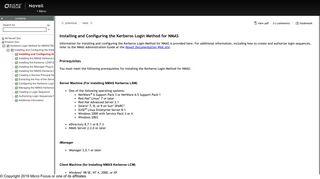 
                            9. Novell Documentation: - Installing and Configuring the Kerberos Login ...