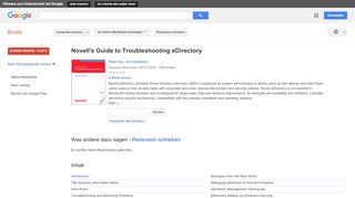 
                            11. Novell's Guide to Troubleshooting eDirectory - Google Books-Ergebnisseite