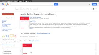 
                            9. Novell's Guide to Troubleshooting eDirectory