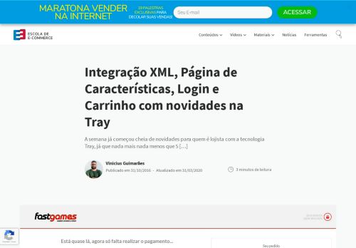 
                            10. Novidades em integração, características, login e carrinho - Blog Tray