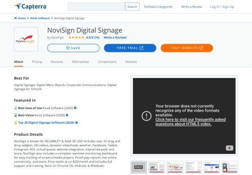 
                            2. NoviSign Digital Signage Reviews and Pricing - 2019 - ...