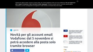 
                            9. Novità per gli account email Vodafone: dal 5 novembre si potrà ...