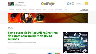 
                            7. Novo curso da PokerLAB reúne time de astros com um lucro de R$ 33 ...