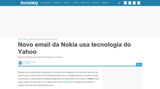
                            7. Novo email da Nokia usa tecnologia do Yahoo – Tecnoblog