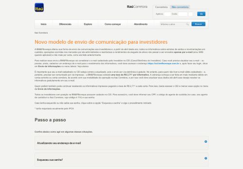 
                            9. Novo modelo de envio de comunicação para investidores - Itaú ...