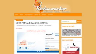 
                            5. NOVO PORTAL DO ALUNO - KROTON ~ Restauranter