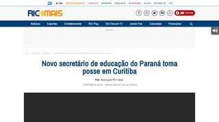 
                            10. Novo secretário de educação do Paraná toma posse em Curitiba ...