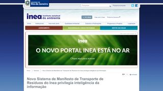 
                            4. Novo Sistema de Manifesto de Transporte de Resíduos ... - Inea - Portal