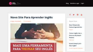 
                            2. Novo Site Para Aprender Inglês - AgoraEuFalo Academy
