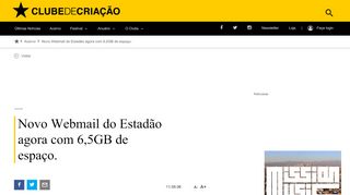 
                            12. Novo Webmail do Estadão agora com 6,5GB de espaço. | Clube de ...