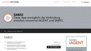 
                            9. novomind iAGENT SABIO App - novomind App Store - novomind AG