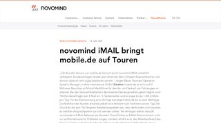 
                            3. novomind iMAIL bringt mobile.de auf Touren - novomind