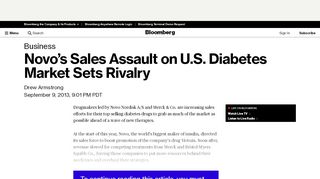 
                            12. Novo's Sales Assault on U.S. Diabetes Market Sets Rivalry - Bloomberg