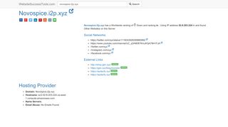 
                            7. Novospice.i2p.xyz Error Analysis (By Tools) - Website Success Tools