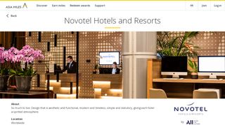 
                            5. Novotel Hotels and Resorts - Asia Miles