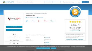 
                            3. novovino.de Bewertungen und Kundenmeinungen | ShopVote.de