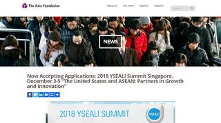 
                            10. Now Accepting Applications: 2018 YSEALI Summit Singapore ...