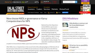 
                            12. Now choose NSDL e-governance or Karvy Computershare for NPS