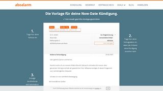 
                            3. Now-Date online kündigen | geprüfte Vorlage - Aboalarm