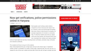 
                            6. Now get verifications, police permissions online in Haryana | Security ...