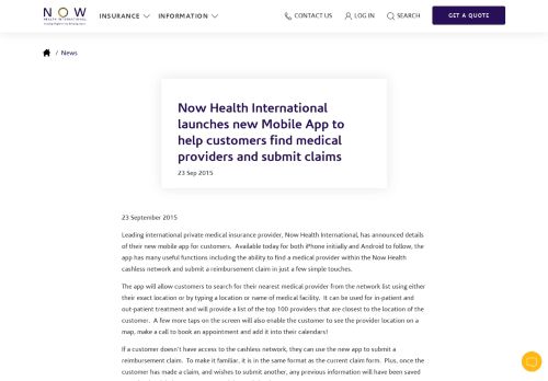 
                            6. Now Health International launches new Mobile App