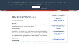 
                            10. [Now Live] Single Sign-on - HubSpot