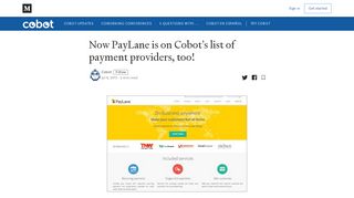 
                            11. Now PayLane is on Cobot's list of payment providers, too! - Cobot Blog