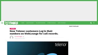 
                            13. Now Telenor customers Log in their numbers on WebLounge for call ...