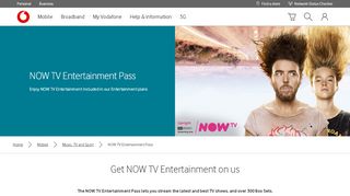 
                            6. NOW TV Entertainment Pass at Vodafone