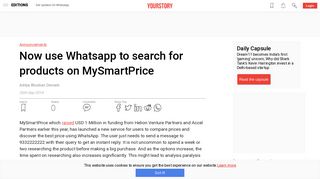 
                            6. Now use Whatsapp to search for products on MySmartPrice ...