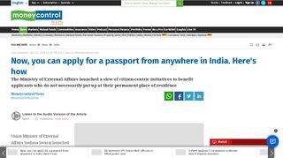 
                            10. Now, you can apply for a passport from anywhere in India. Here's how ...