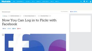 
                            7. Now You Can Log in to Flickr with Facebook - Mashable