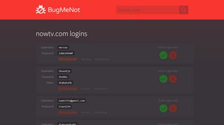 
                            3. nowtv.com passwords - BugMeNot