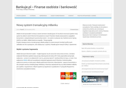 
                            6. Nowy system transakcyjny mBanku - Bankuje.pl